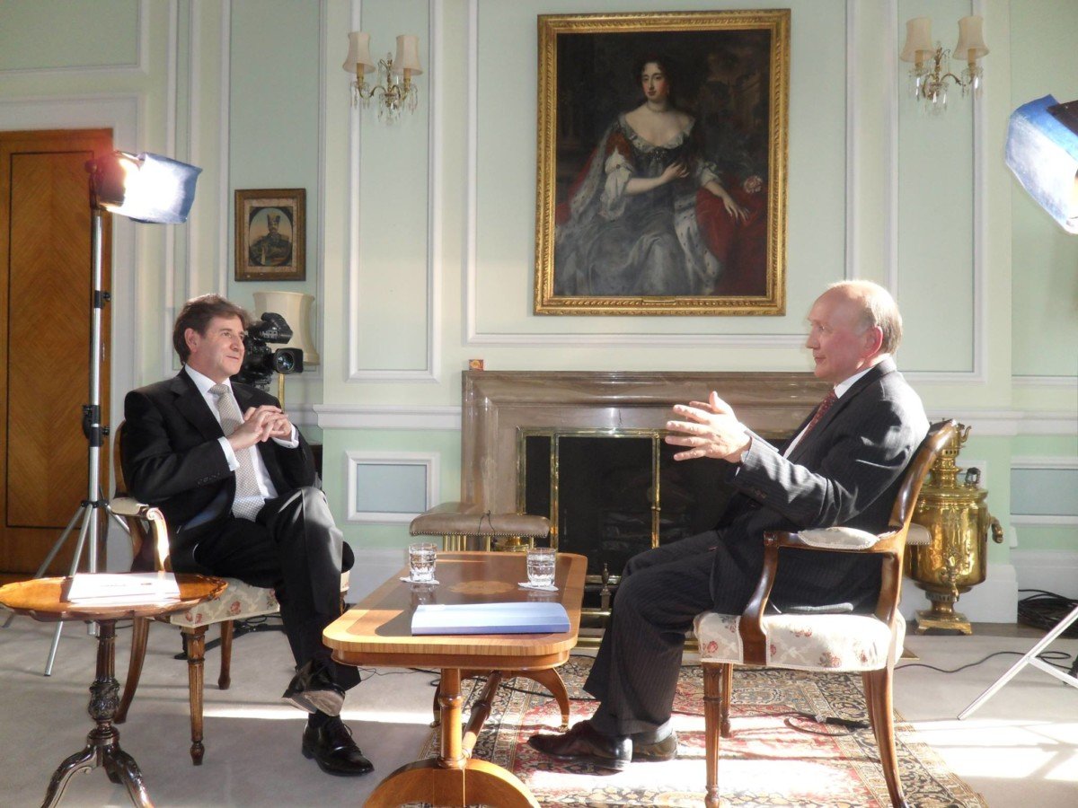 Stephen Interviewing British Ambassador