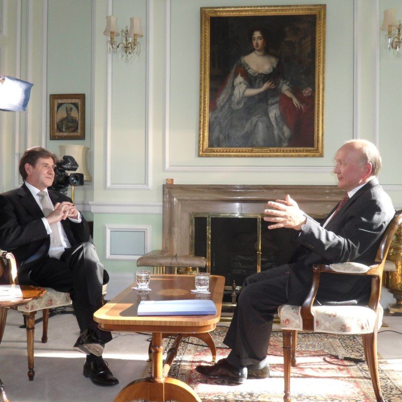 Stephen Interviewing British Ambassador
