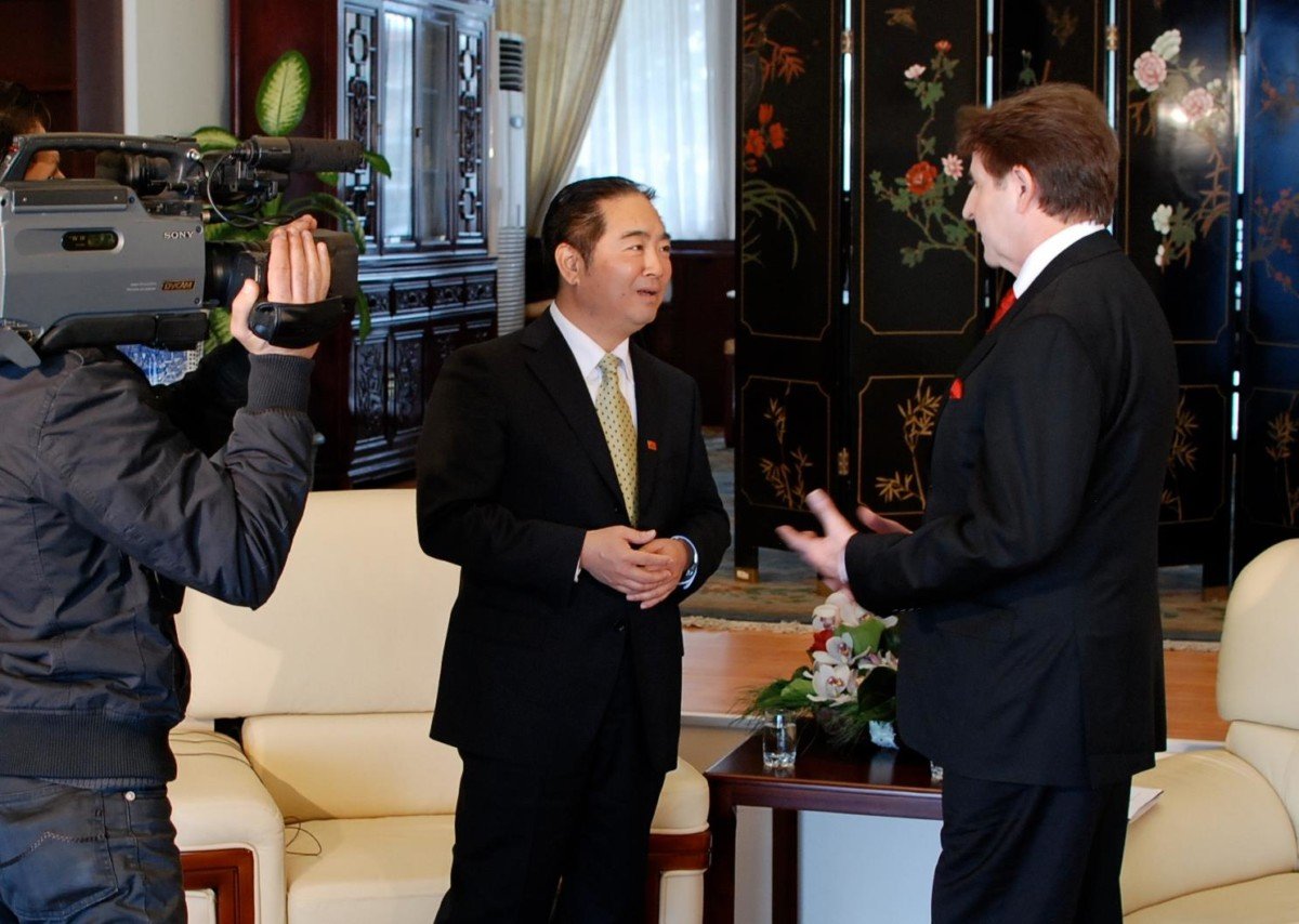 Stephen interviewing Chinese Ambassador