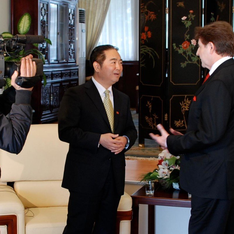 Stephen interviewing Chinese Ambassador
